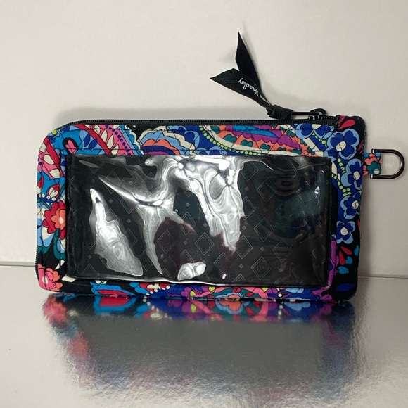 Vera Bradley Paisley Wristlet in Blue and Pink - Picture 2 of 4